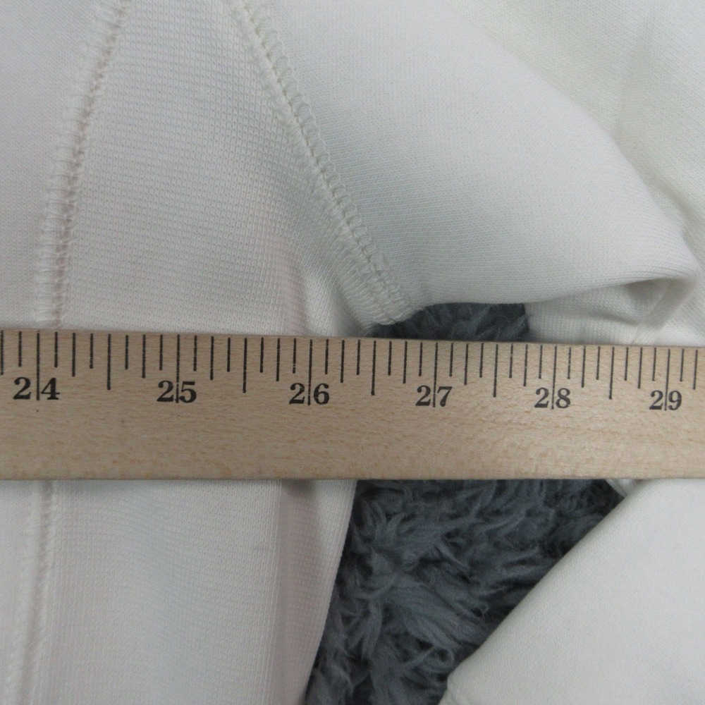 Express Mens XL Off White Solid Pullover Hoodie Sweatshirt NWT - Picture 6 of 13